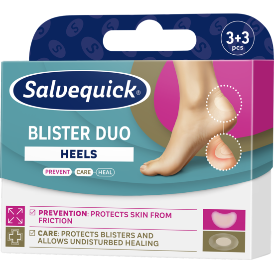 Salvequick Blister Duo Prevent and Care Heel 6 st