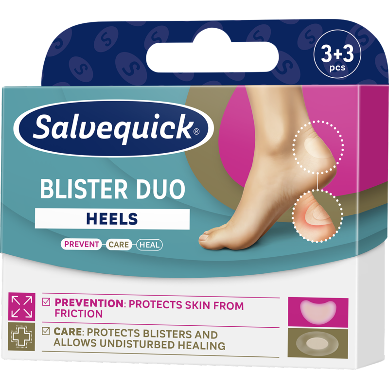 Salvequick Blister Duo Prevent and Care Heel 6 st