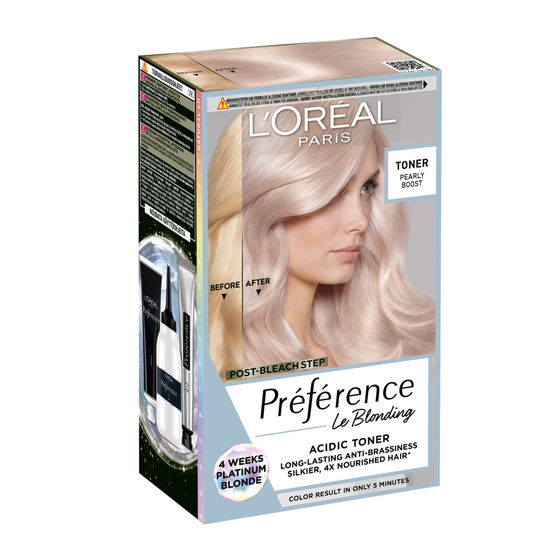 L'Oréal Paris Préférence Le Blonding Acidic Toningsfärg 02 Pearly Boost