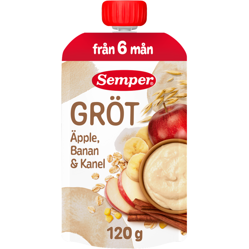 Semper Grötklämmis Äpple, Banan & Kanel 120 g