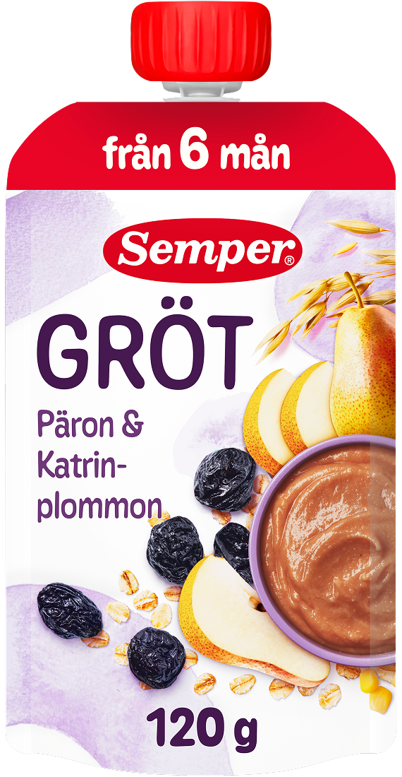 Semper Grötklämmis Päron & Katrinplommon 120 g