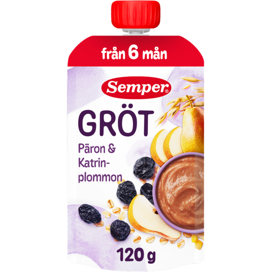 Semper Grötklämmis Päron & Katrinplommon 120 g