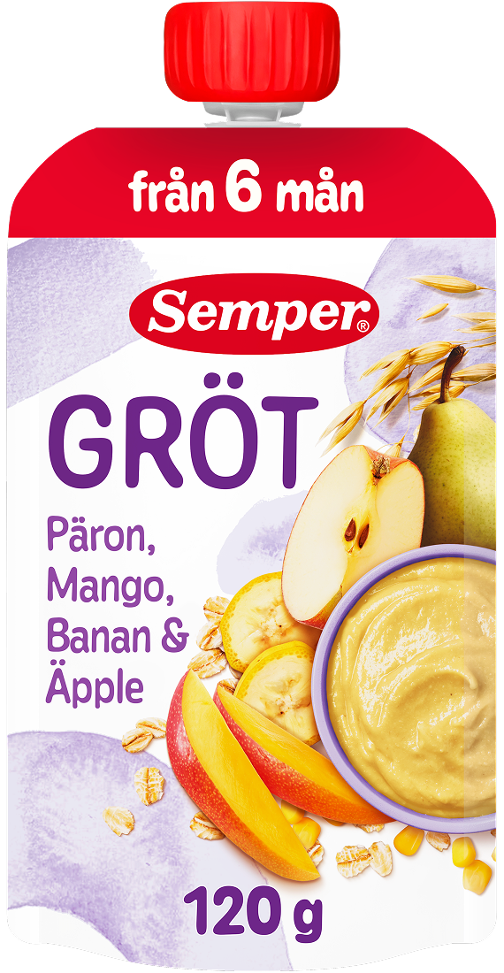 Grötklämmis Päron & Mango 6M 120 g