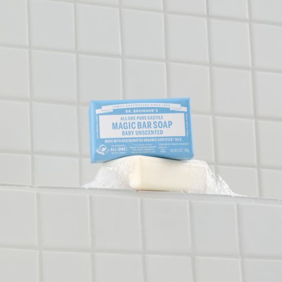 Dr. Bronner's Magic Bar Soap Baby Unscented 140 g