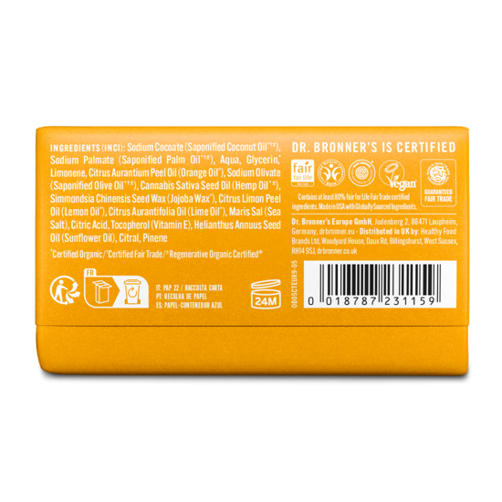 Dr. Bronner's Magic Bar Soap Citrus 140 g
