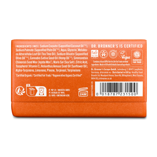 Dr. Bronner's Magic Bar Soap Tea Tree 140 g