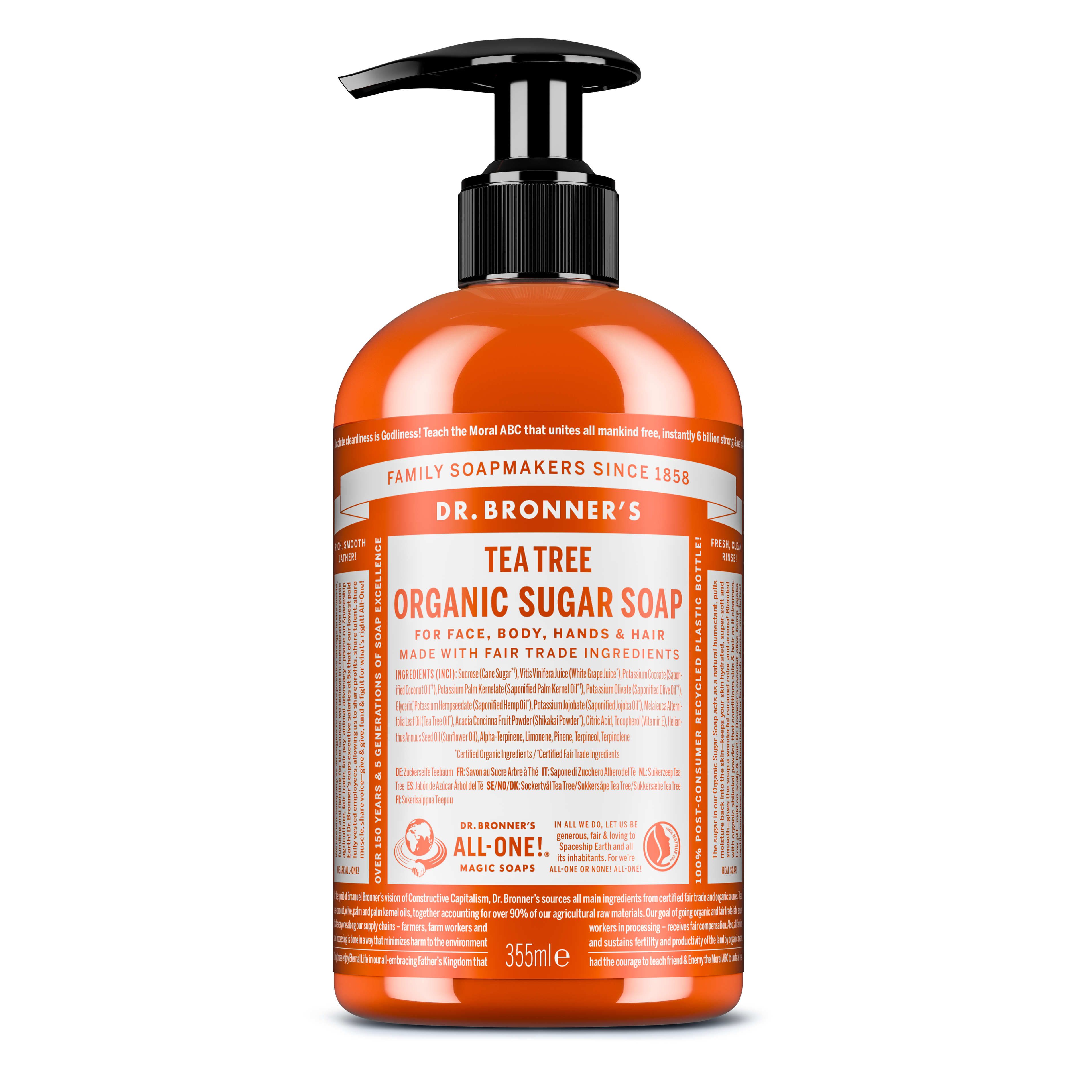 Dr. Bronner's Organic Sugar Soap Tea Tree 355 ml