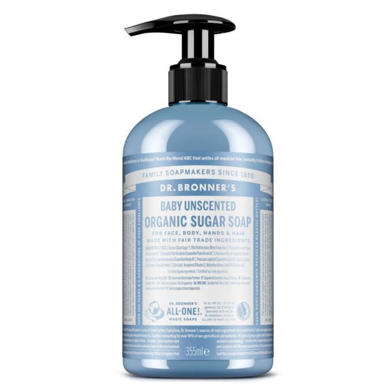 Dr. Bronner's Organic Sugar Soap Baby Unscented 355 ml