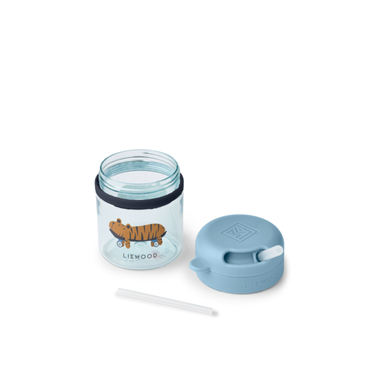 LIEWOOD Pavia Sugrörsmugg Fun/Beach Blue 280 ml