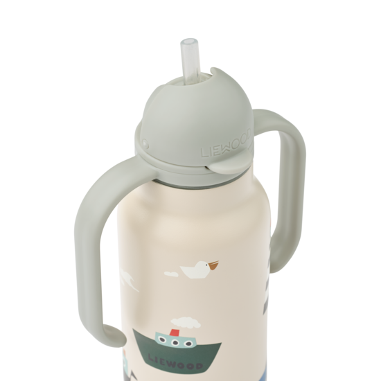 LIEWOOD Kimmie Sugrörsflaska Sailing/Sandy 250 ml
