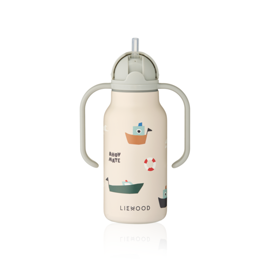 LIEWOOD Kimmie Sugrörsflaska Sailing/Sandy 250 ml