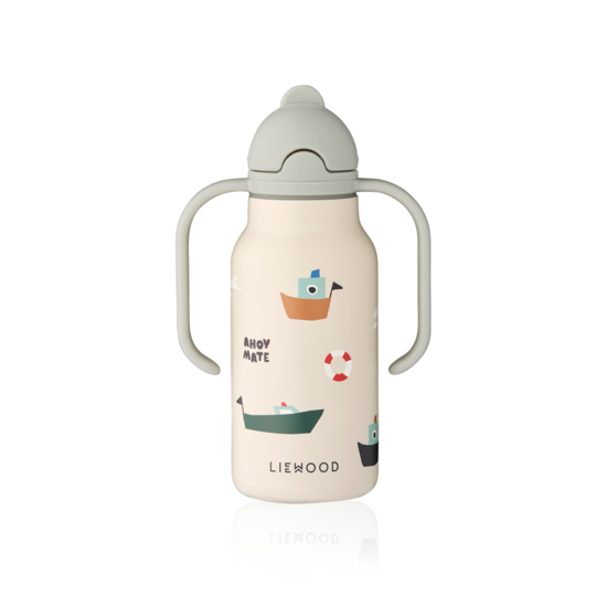 LIEWOOD Kimmie Sugrörsflaska Sailing/Sandy 250 ml