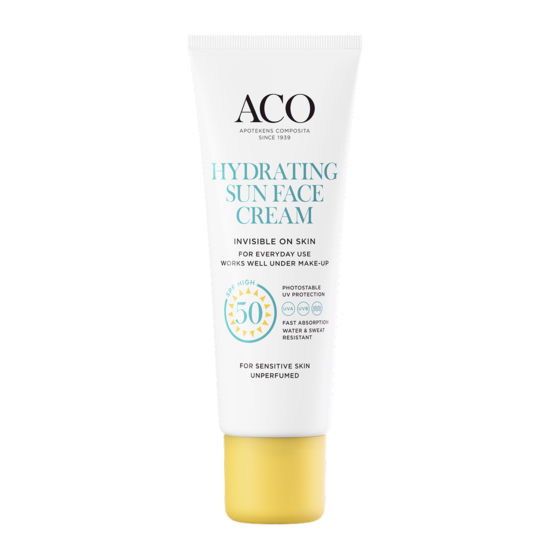 ACO Sun Hydrating Sun Face Cream SPF50 Oparfymerad 40 ml
