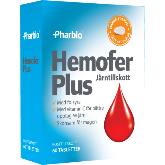 Pharbio Hemofer Plus 60 tabletter
