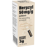 Herpzyl Aciklovir Stift mot Munsår 50 mg/g 3 g