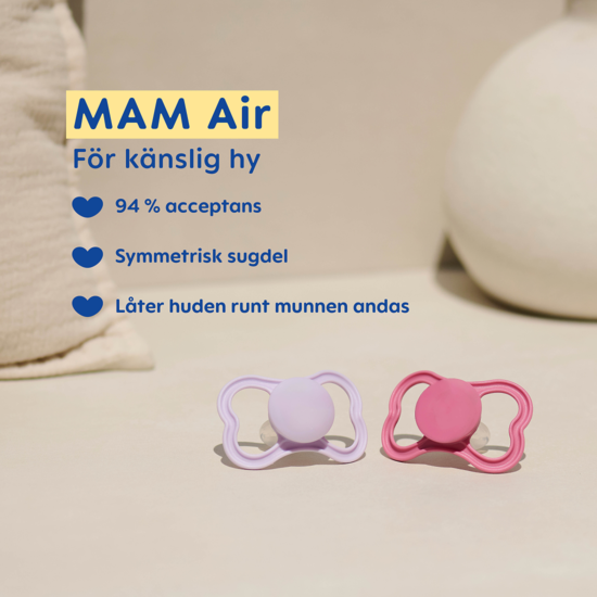 MAM Air Silicone 16-36 mån Green Unprinted 2-pack