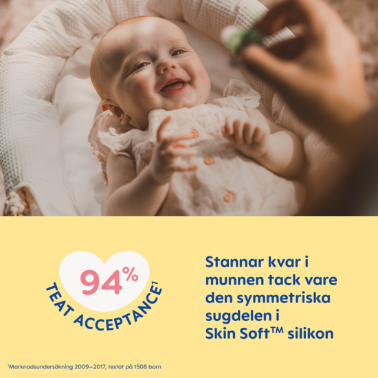 MAM Air Silicone 16-36 mån Green Unprinted 2-pack