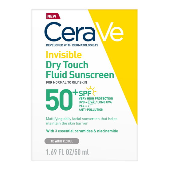 CeraVe Invisible Dry Touch Fluid Sunscreen SPF50+ 50 ml