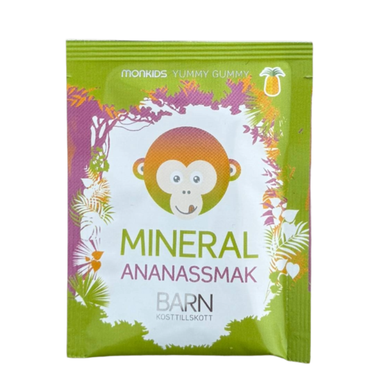 Monkids Magnesium Mineral Barn Ananas 2 Gummies