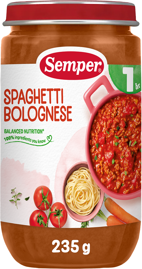 Semper Spaghetti Bolognese 1 år 235 g