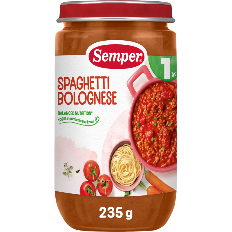 Semper Spaghetti Bolognese 1 år 235 g