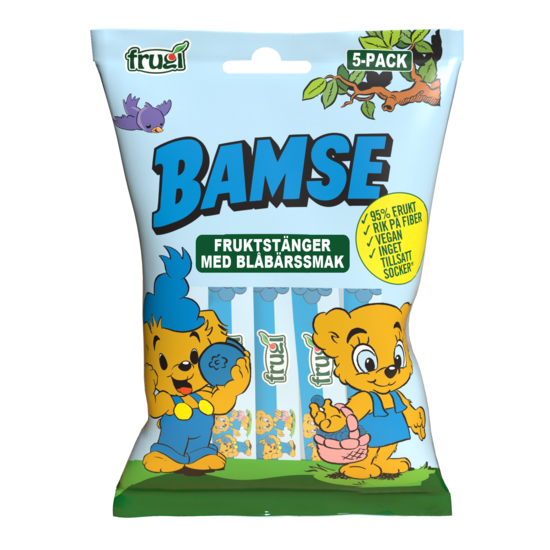 Bamse Fruktstänger med Blåbärsmak 15 g