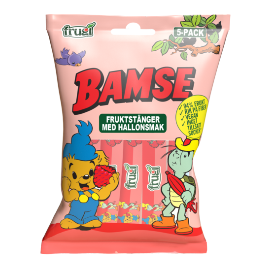 Bamse Fruktstänger med Hallonsmak 15 g