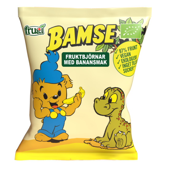Bamse Fruktbjörnar med Banansmak EKO 40 g
