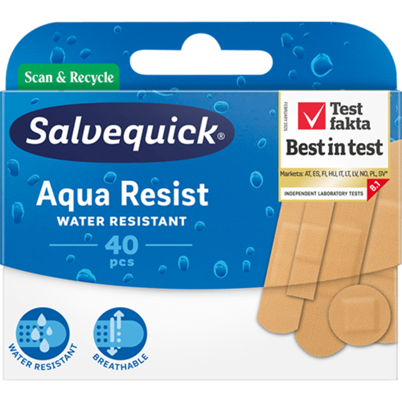 Salvequick Aqua Resist Mix plåster 40 st