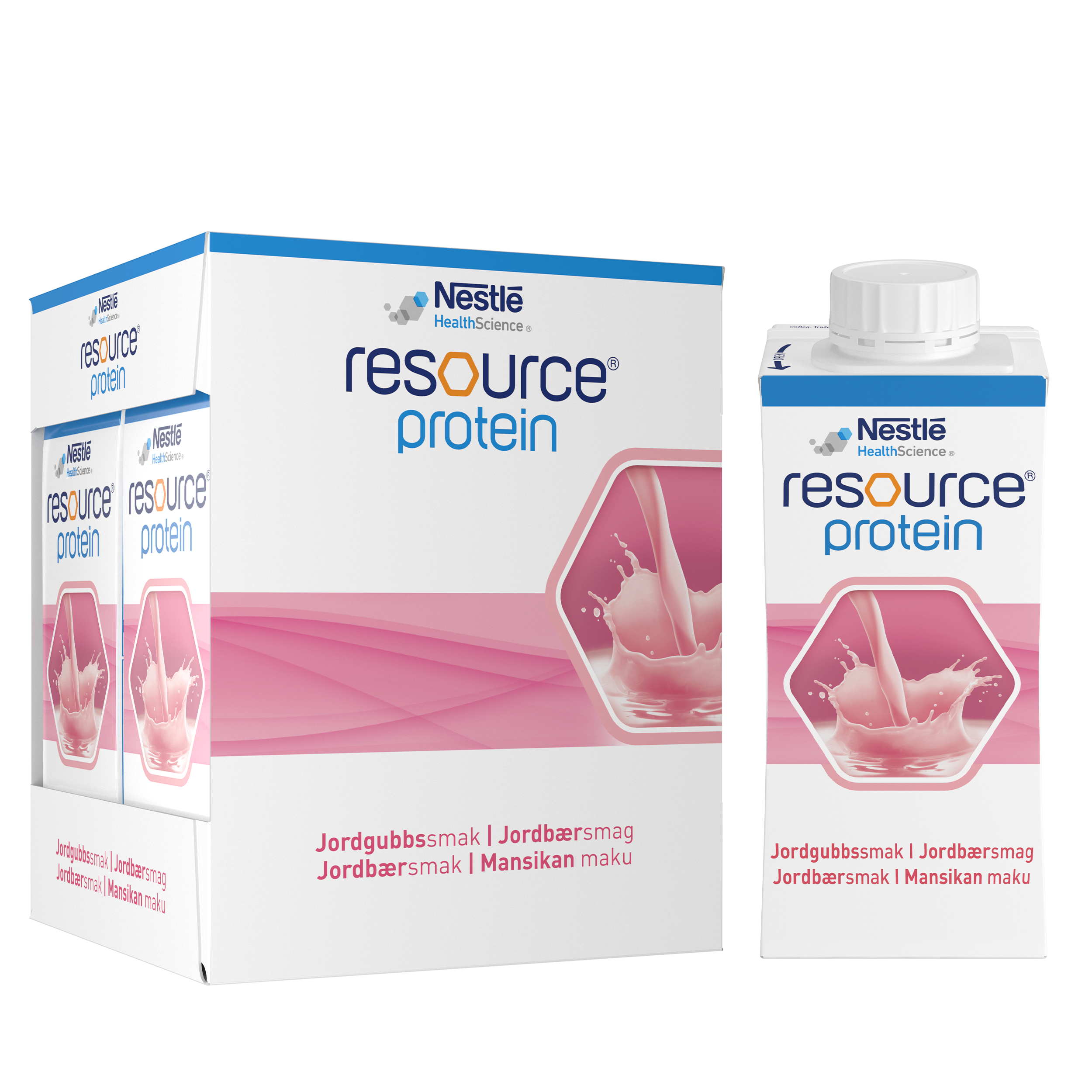 Resource Protein Jordgubb 4 x 200 ml