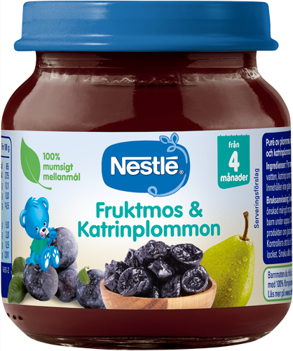 Nestlé Fruktmos Katrinplommon 4m 125 g