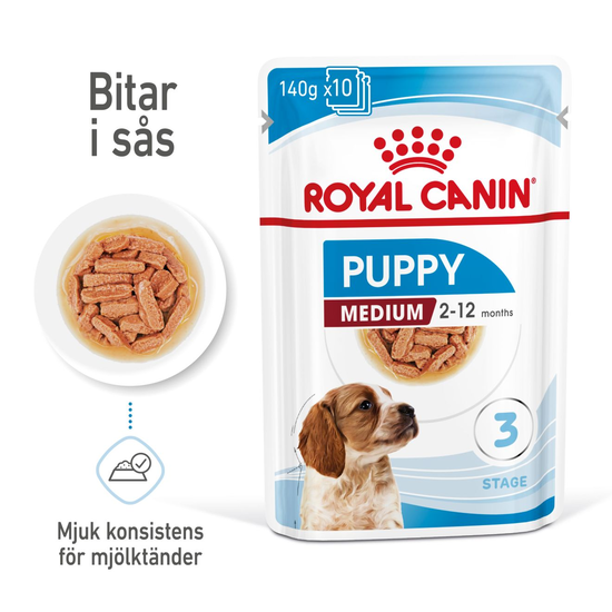 Royal Canin Medium Puppy Gravy Våtfoder för Hundvalp 1,4 kg