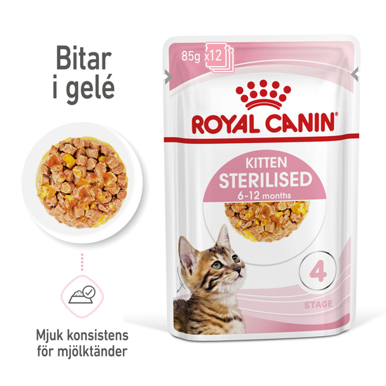 Royal Canin Kitten Sterilised Jelly Våtfoder för Kattunge 1,02 kg