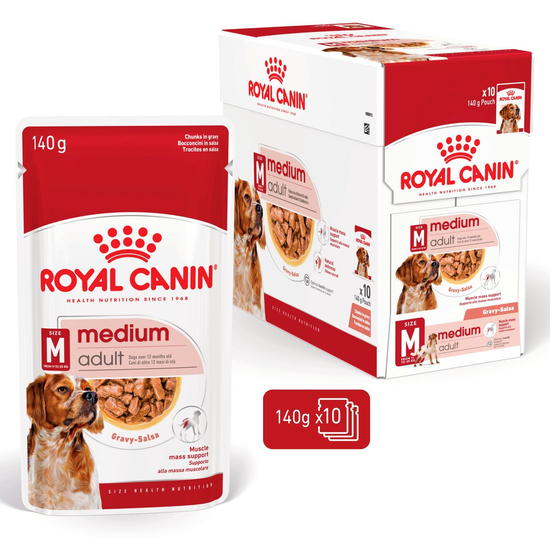 Royal Canin Medium Adult Gravy Våtfoder för Hund 1,4 kg