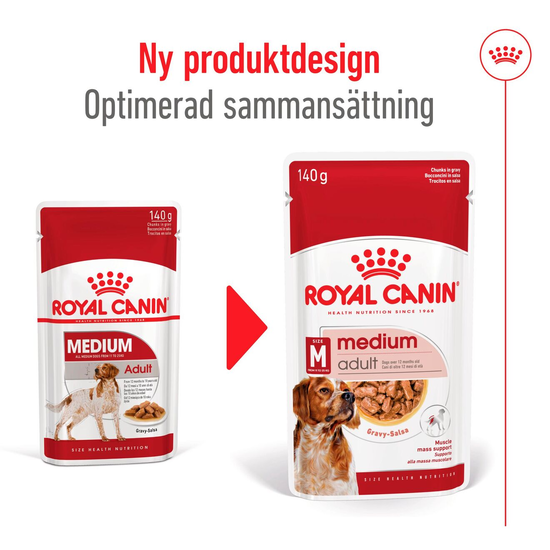 Royal Canin Medium Adult Gravy Våtfoder för Hund 1,4 kg