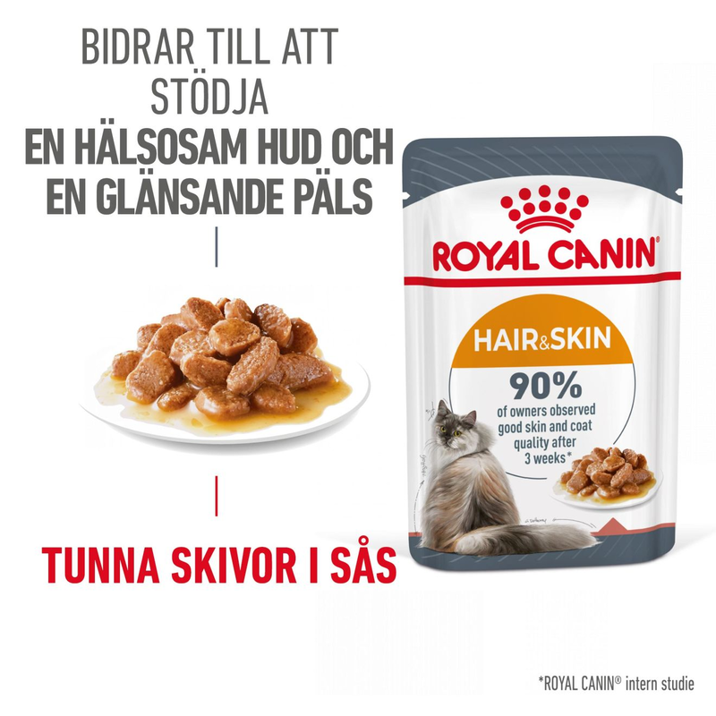 Royal Canin Hair & Skin Care Gravy Adult Våtfoder för Katt 1,02 kg