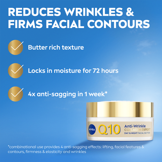 NIVEA Ansiktskräm Q10 Anti-Wrinkle Collagen Expert Day & Night Facial Butter 50 ml
