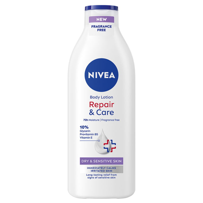 NIVEA Body Lotion Repair & Care Fragrance Free 400 ml