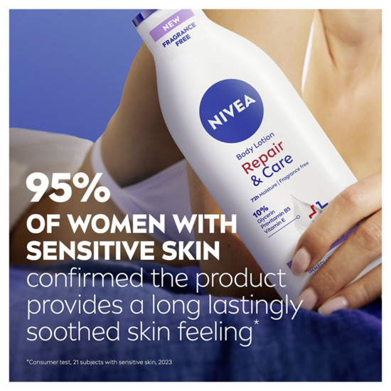 NIVEA Body Lotion Repair & Care Fragrance Free 400 ml