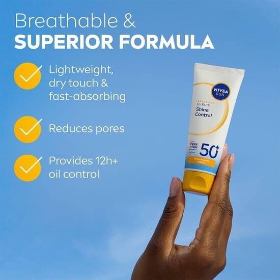 NIVEA SUN Solskydd ansikte UV Face Shine Control SPF50+ 40 ml