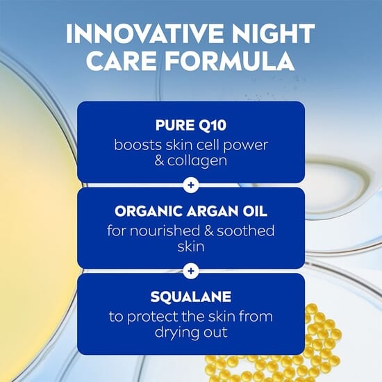 NIVEA Nattkräm Q10 Anti-Wrinkle Extra Nourish Night Cream 50 ml