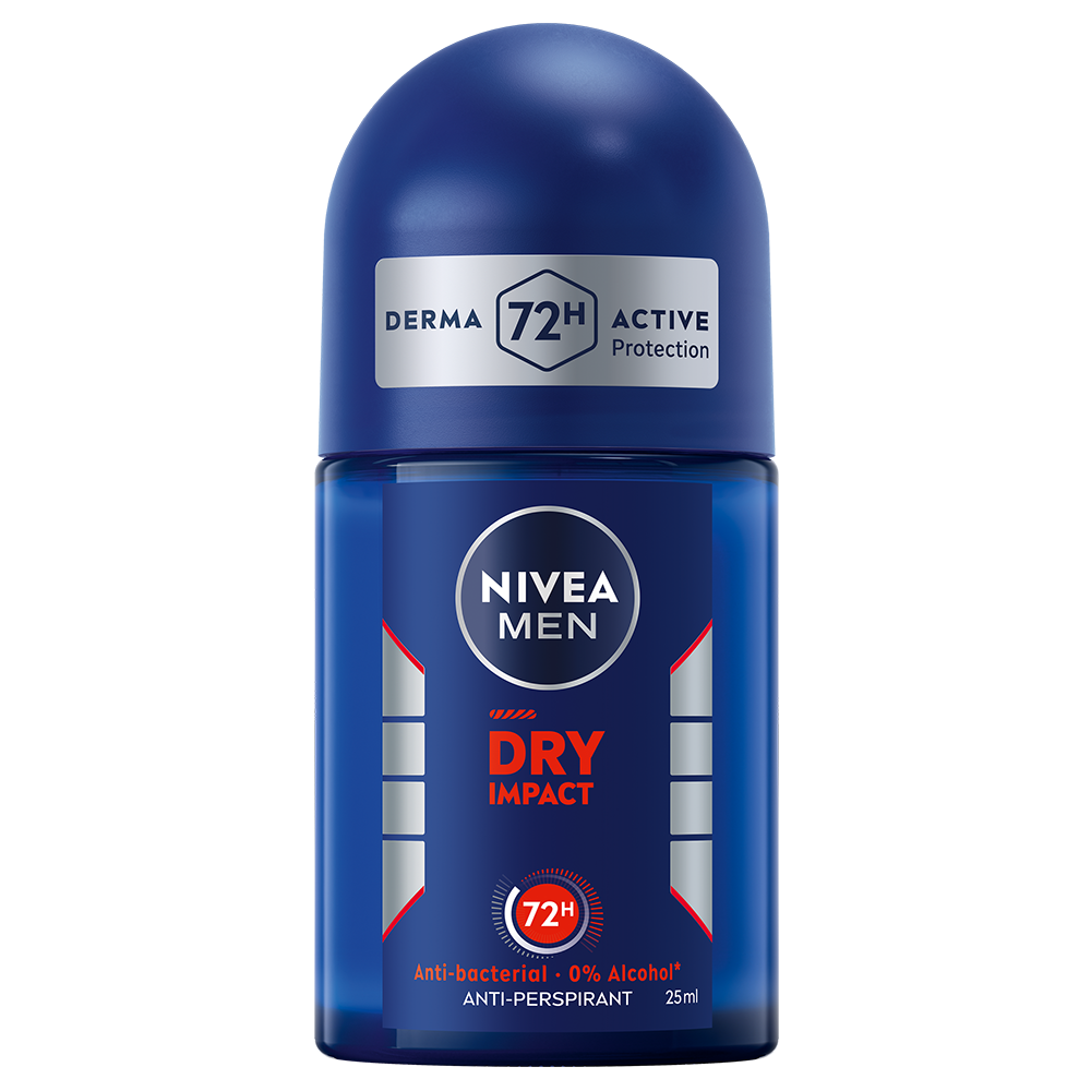 NIVEA MEN Antiperspirant Roll On Mini Dry Impact Deo 25 ml