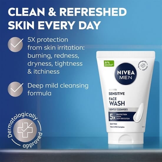 NIVEA Ansiktsrengöring Sensitive Face Wash 100 ml
