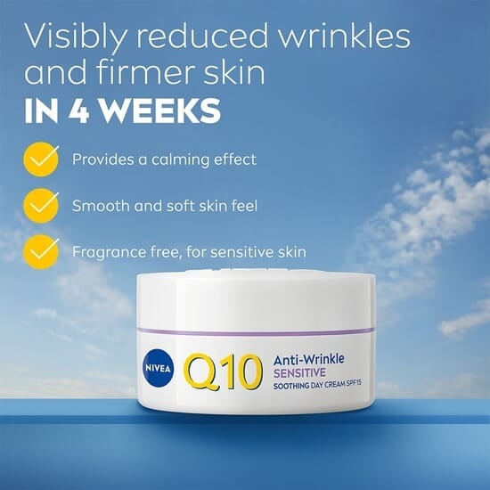 NIVEA Dagkräm Q10 Anti-Wrinkle Sensitive Soothing Day Cream 50 ml