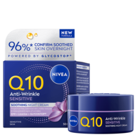NIVEA Nattkräm Q10 Anti-Wrinkle Sensitive Soothing Night Cream 50 ml