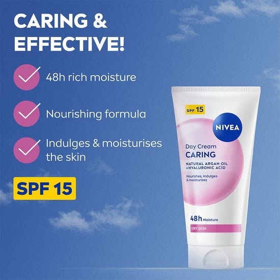 NIVEA Dagkräm Caring Day Cream SPF15 50 ml