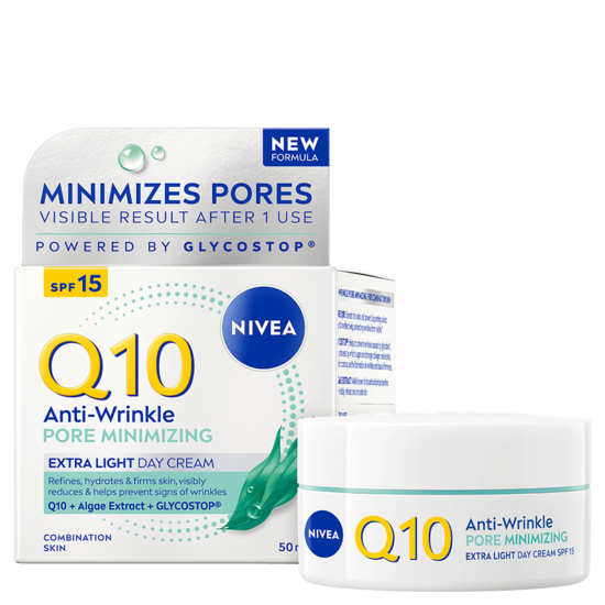 NIVEA Q10 Anti-Wrinkle Pore Minimising Extra Light Day Cream 50 ml 