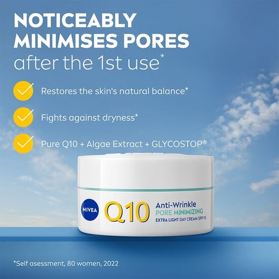 NIVEA Q10 Anti-Wrinkle Pore Minimising Extra Light Day Cream 50 ml 