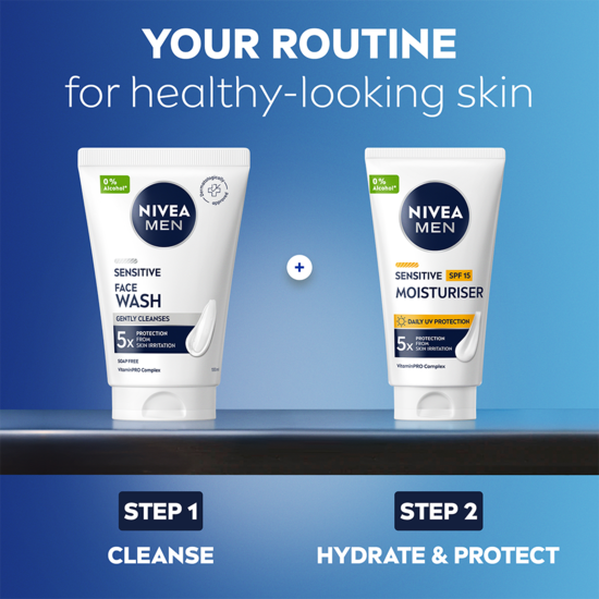 NIVEA MEN Ansiktskräm Sensitive Moisturiser SPF15 75 ml