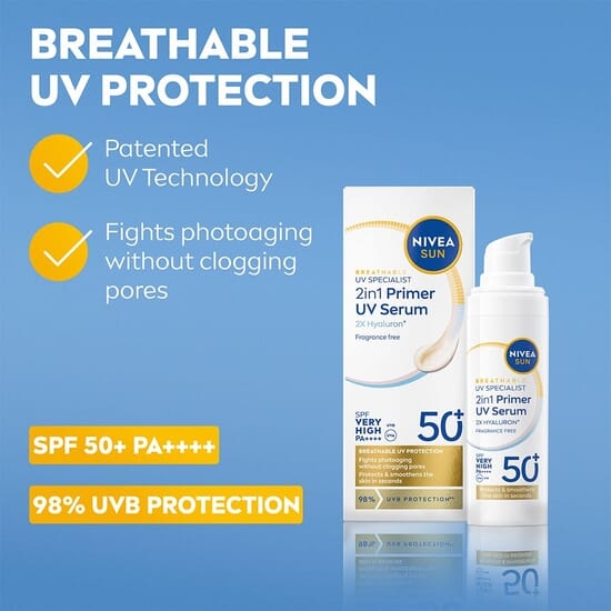 NIVEA SUN UV Face Specialist 2in1 Primer Daily UV Serum SPF50+ 30 ml